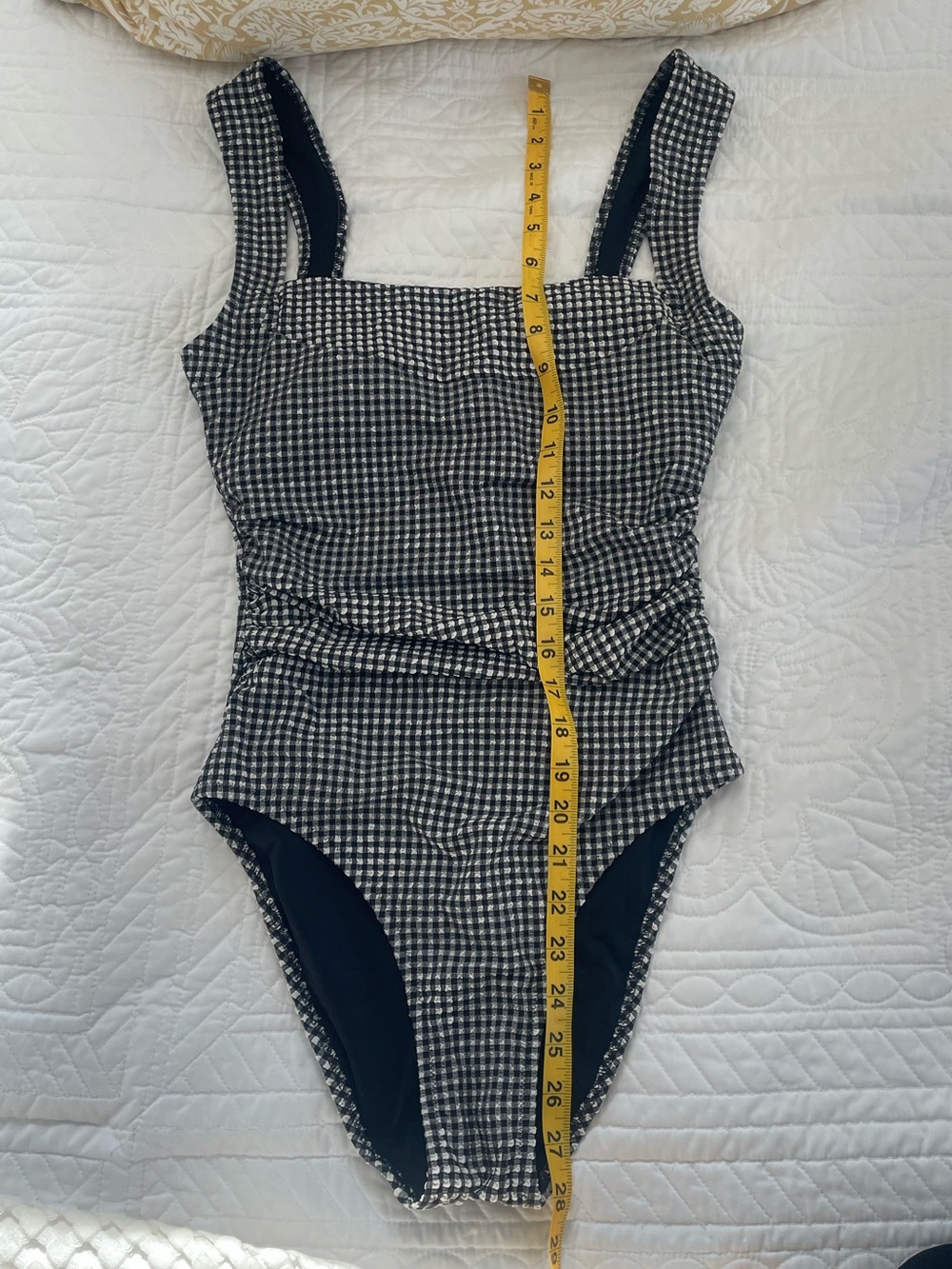 NWT J. Crew Nia Gingham One-Piece Swimsuit Long Torso Tall - Picture 6 of 6